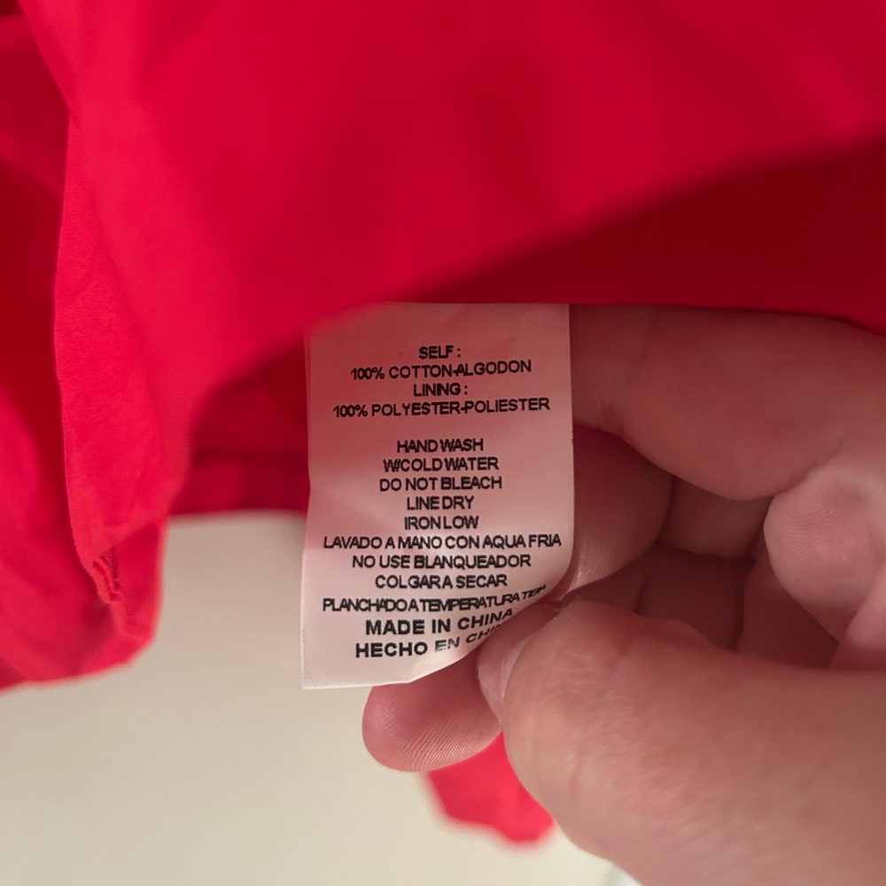 Red Heart Long Sleeve Blouse Size Large &Merci - Picture 5 of 5